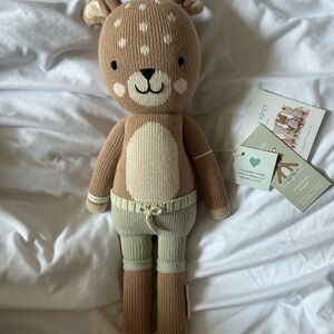 BNWT Cuddle + Kind “Elliot the Fawn” Handknit Doll, regular 20”